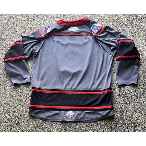 official Ak Allen Texas Americans Black, Gray And Red Hockey Jersey Size XL ECHL - Picture 7 of 7